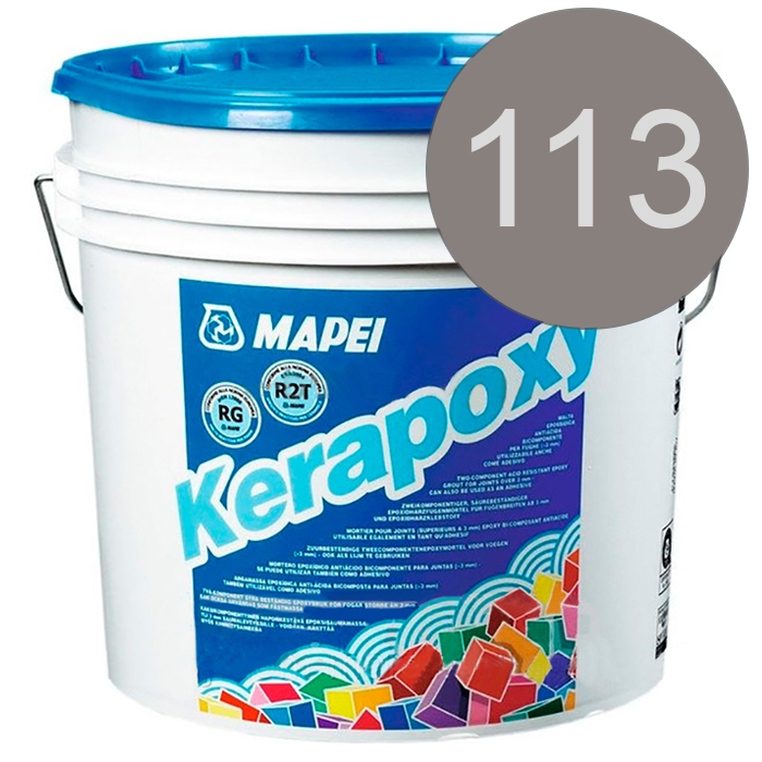 Эпоксидная затирка Mapei Kerapoxy 113 Темно-Серый, 2 кг.