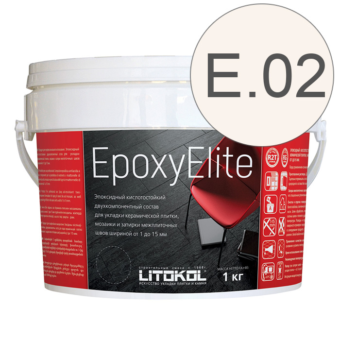 Эпоксидная затирка Litokol Epoxyelite Е.02 Молочный, 1 кг. - 1222