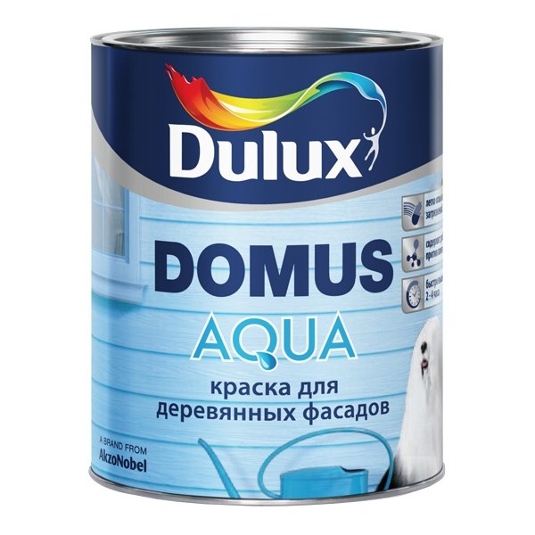 "Dulux Domus Aqua" краска для деревянных фасадов, в д, п мат - 348
