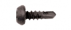 Саморезы для крепления листового металла и мет. профилей, с полуцилендрической головкой,  наконечник-сверло, оксидированный - 626